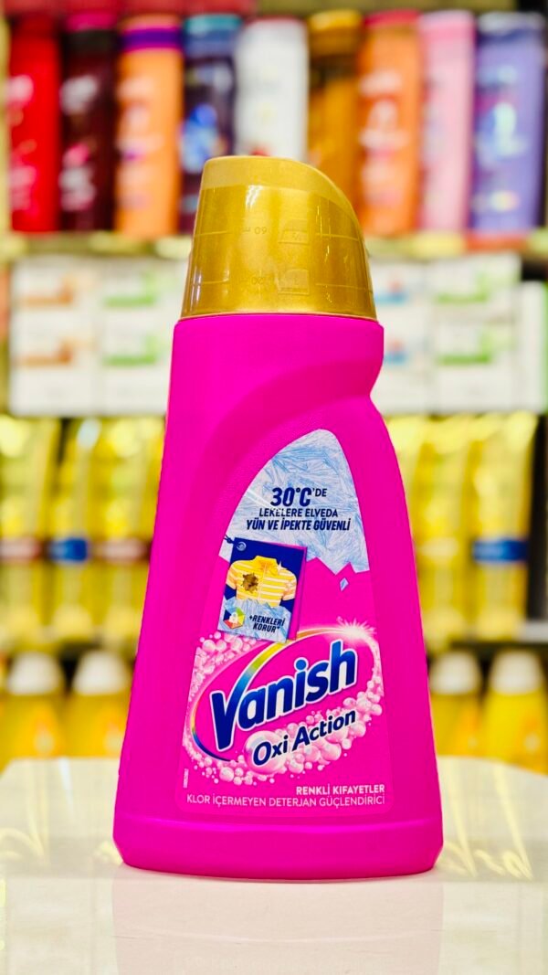 سائل فانيش (Vanish) الوردي مزيل البقع للملابس الملونة، 1000 مل