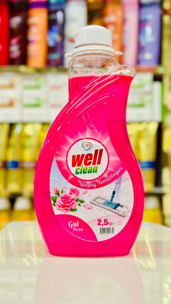 معقم ومنظف أرضيات ويل كلين (Well Clean) برائحة الورد، 2.5 لتر