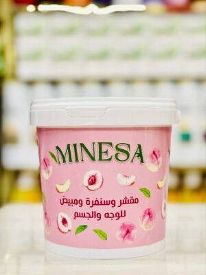 مقشر للجسم والوجه مينيسيا بالخوخ 800 مل